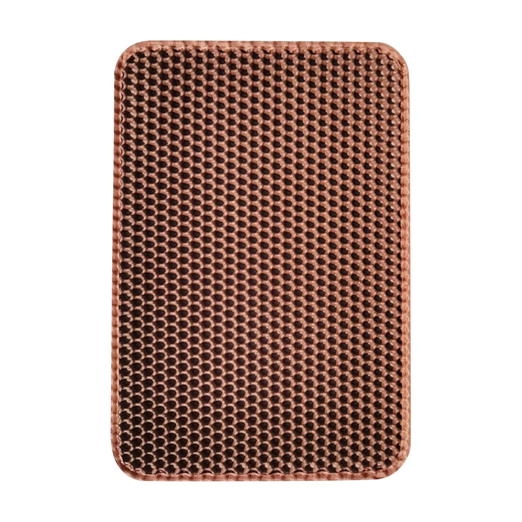 Cat Litter Mat Non Slip Big Pet Litter Box Filter Mat Double Layer Wear Resistant Waterproof Cat Litter Mat Pet Clean Supplies