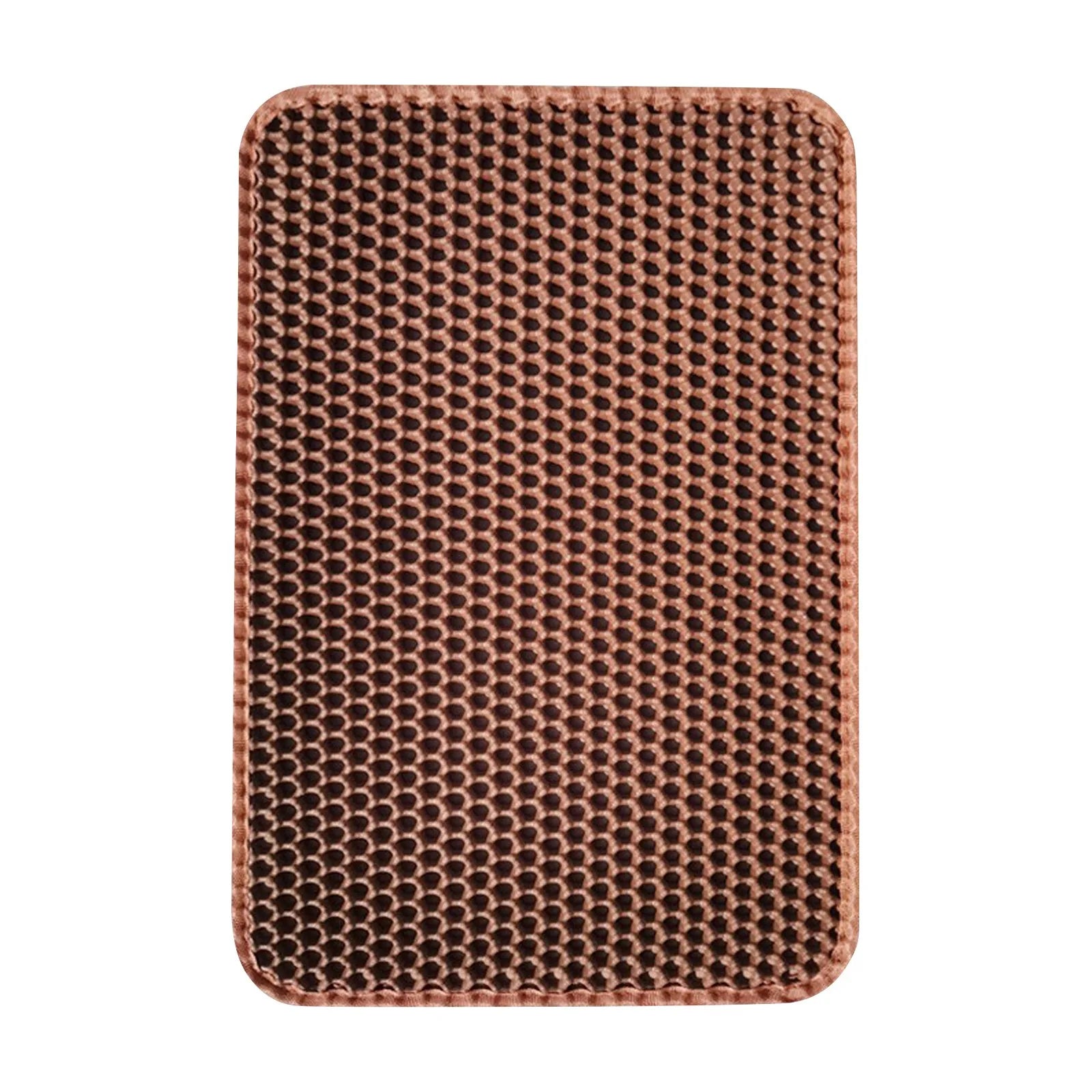 Cat Litter Mat Non Slip Big Pet Litter Box Filter Mat Double Layer Wear Resistant Waterproof Cat Litter Mat Pet Clean Supplies