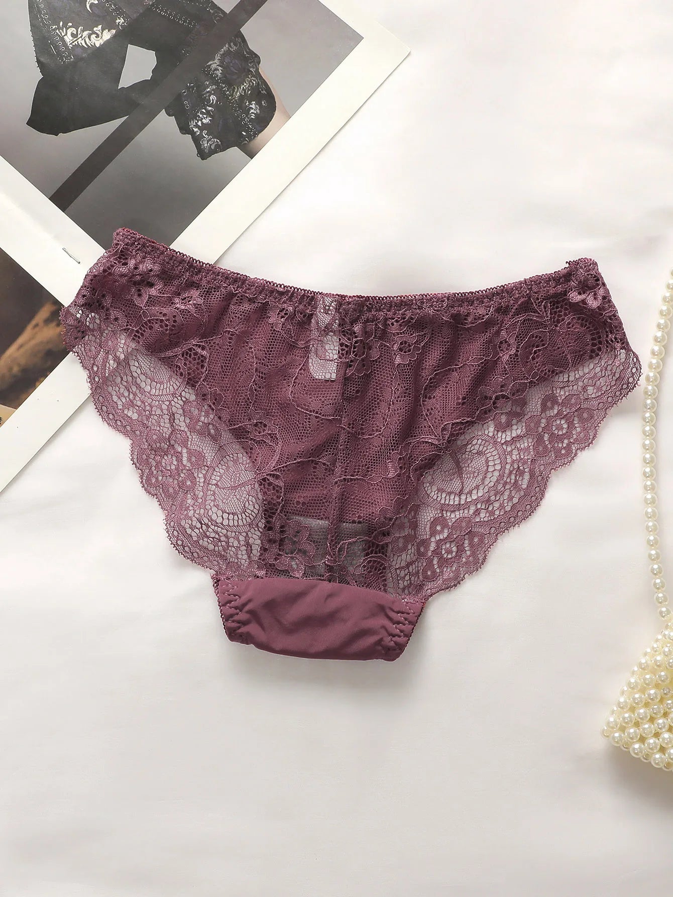 Léa's Secrets Wireless Lace Lingerie Mauve