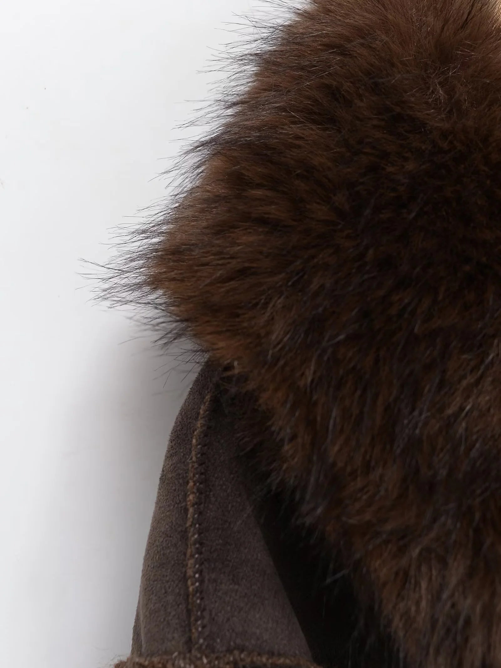 Veste Décontractée Femme Réversible Col En Fausse Fourrure Marron