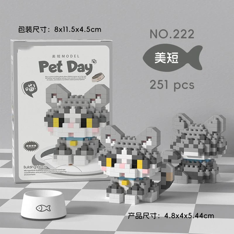 Mini Blocs De Construction Animal Chiens Chats Kit A Assembler Jouets Educatifs Pour Enfants 10 12 Ans Cadeau by LSDLBoutique.ch