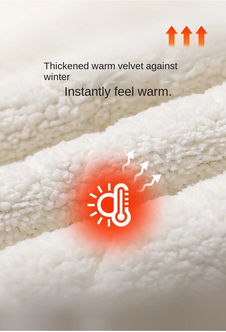 Legging Velours Taille Haute Femme Rose Doublé Polaire Chaud Hiver