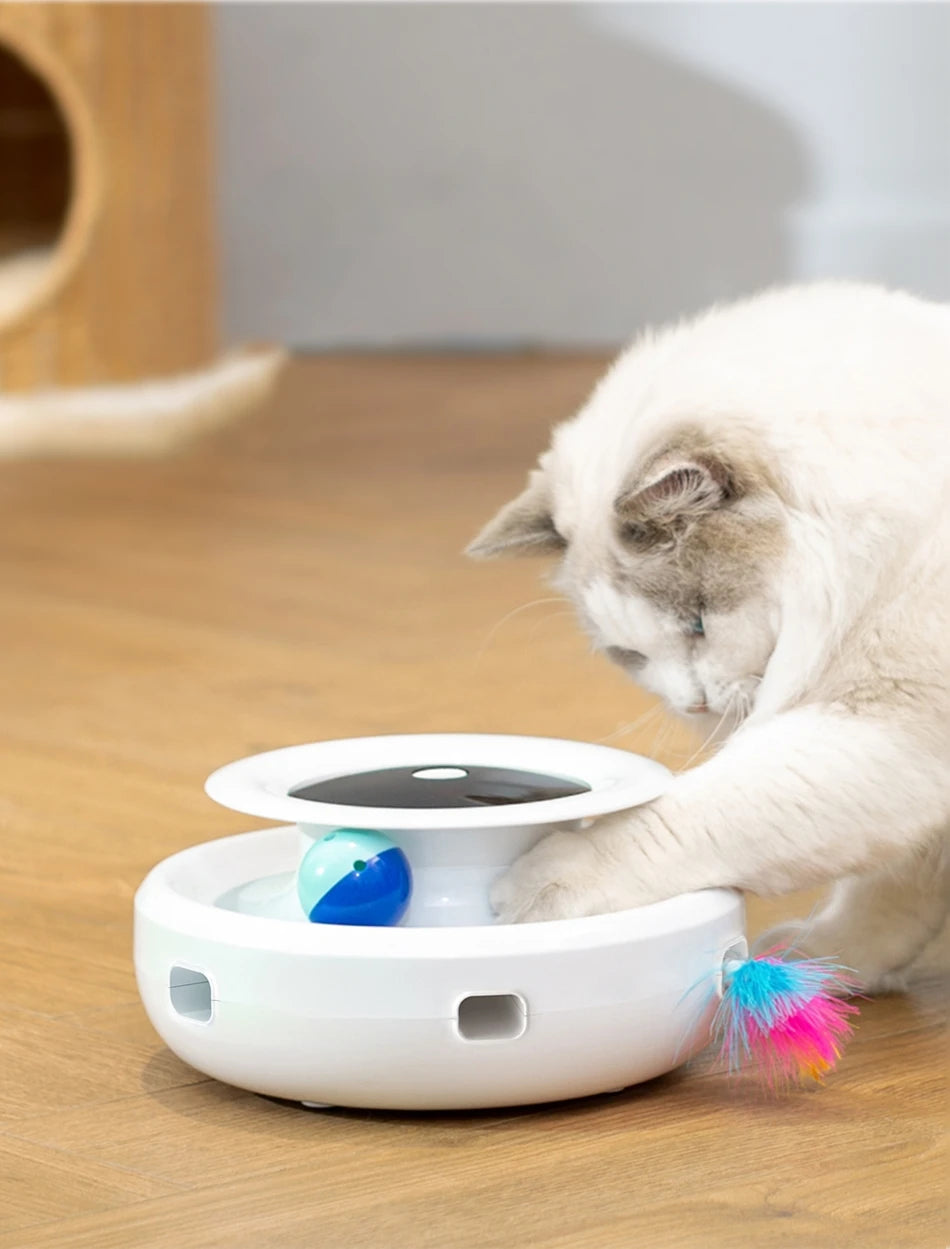 Jouet 2 En 1 Pour Chats Et Chiens Plumes Automatiques