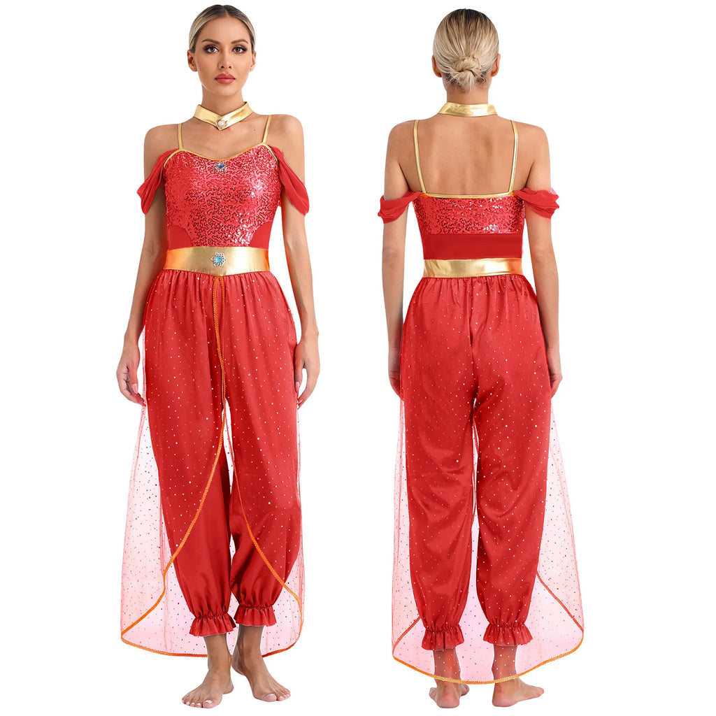Oriental Princess Costume — Embroidered Outfit for Festivals and Themed Parties