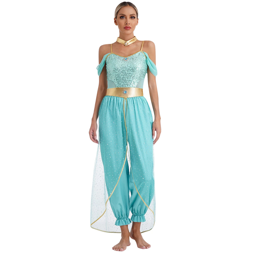 Oriental Princess Costume — Embroidered Outfit for Festivals and Themed Parties