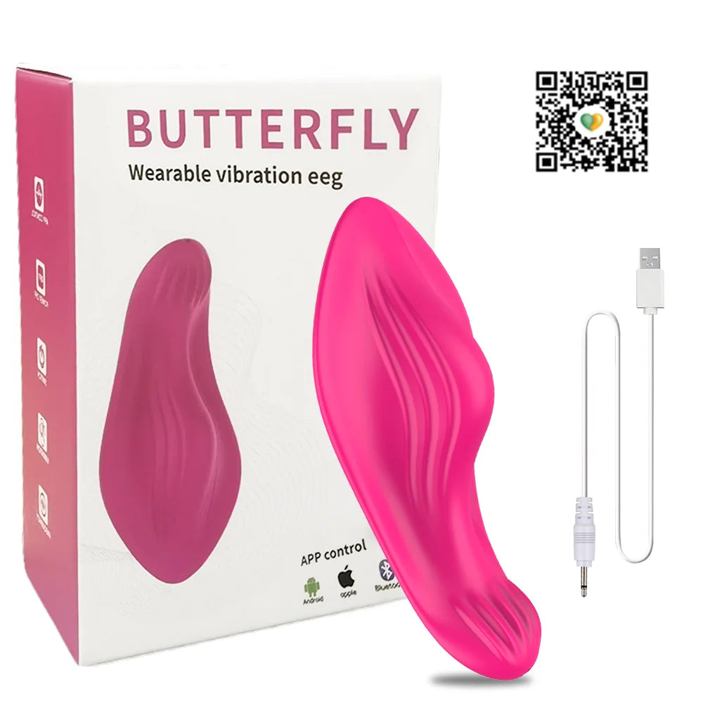 Butterfly Wearable Vibrator Wireless APP Remote Panties Dildo Vibrator for Women Clitoral Stimulator Massage Erotic Sex Toys 18+