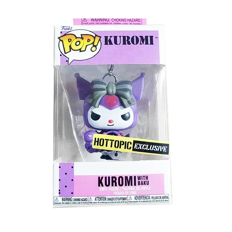 Funko Pop ma mélodie Kuromi avec Baku porte-clés jouet Hello Kitty Pochacco diable Kuromi poche Pop porte-clés modèle à collectionner jouets by LSDLBoutique.ch