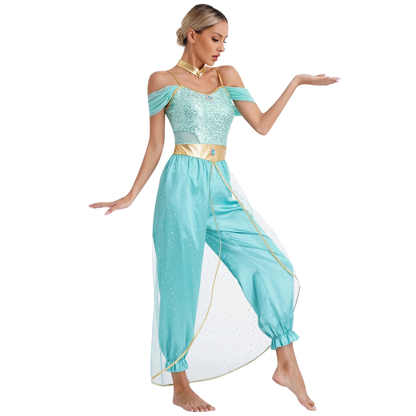 Oriental Princess Costume — Embroidered Outfit for Festivals and Themed Parties