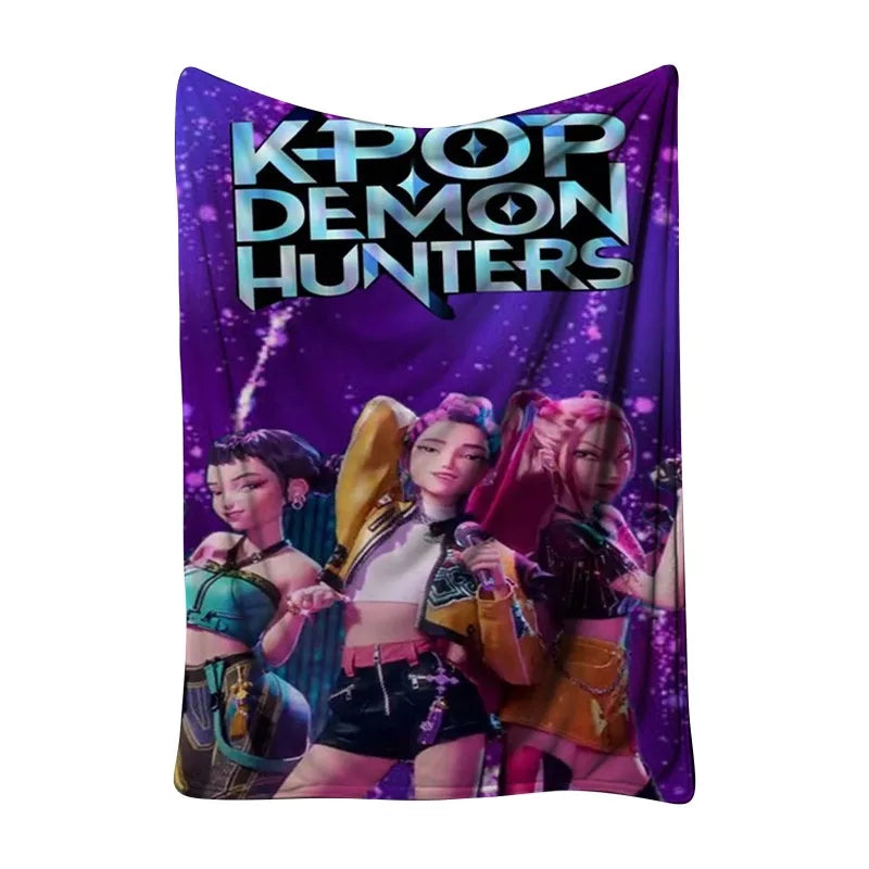 Couverture Polaire Kpop Demon Hunters Motif Imprimé