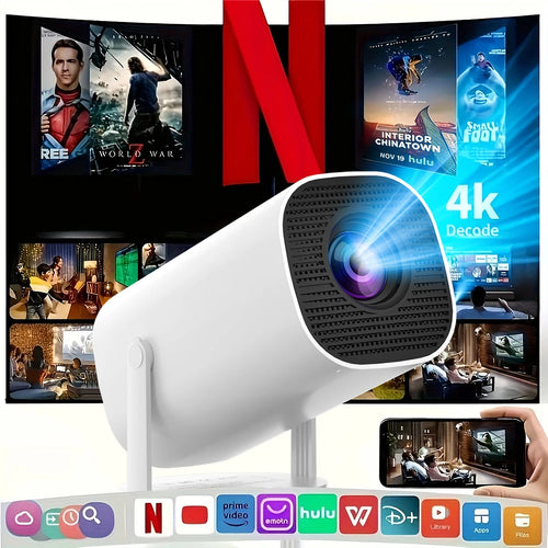 Projecteur portable WiFi 6 et Bluetooth 5.0 – 4K natif 1080p – Rotation 180°