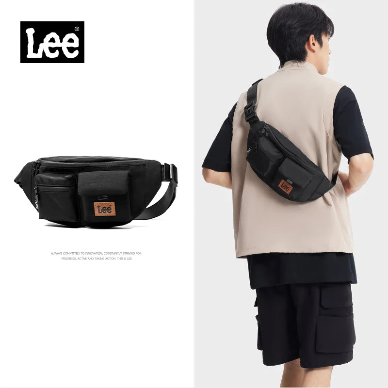 Lee Sac Banane Nylon Noir Étanche Bandoulière Réglable