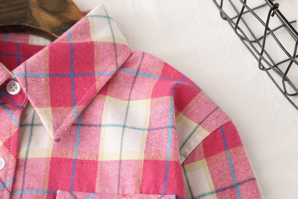 Chemise Femme Flanelle De Coton Carreaux Slim Fit Manches Longues