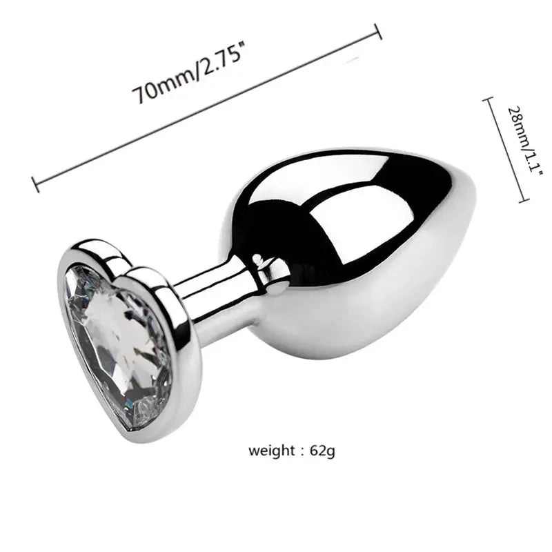 Plug anal en métal avec cristal – Set de 3 tailles