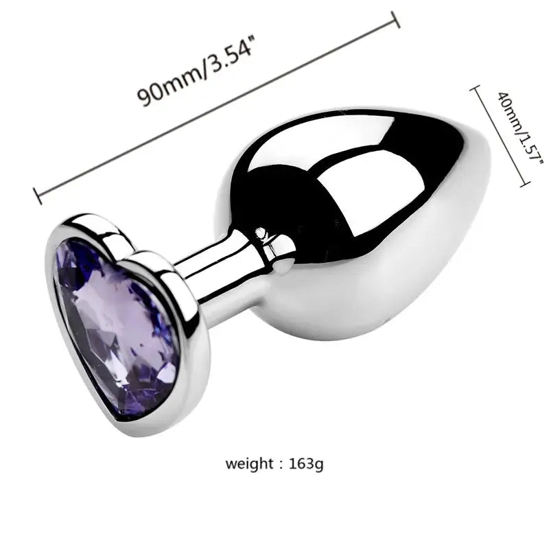 Plug anal en métal avec cristal – Set de 3 tailles