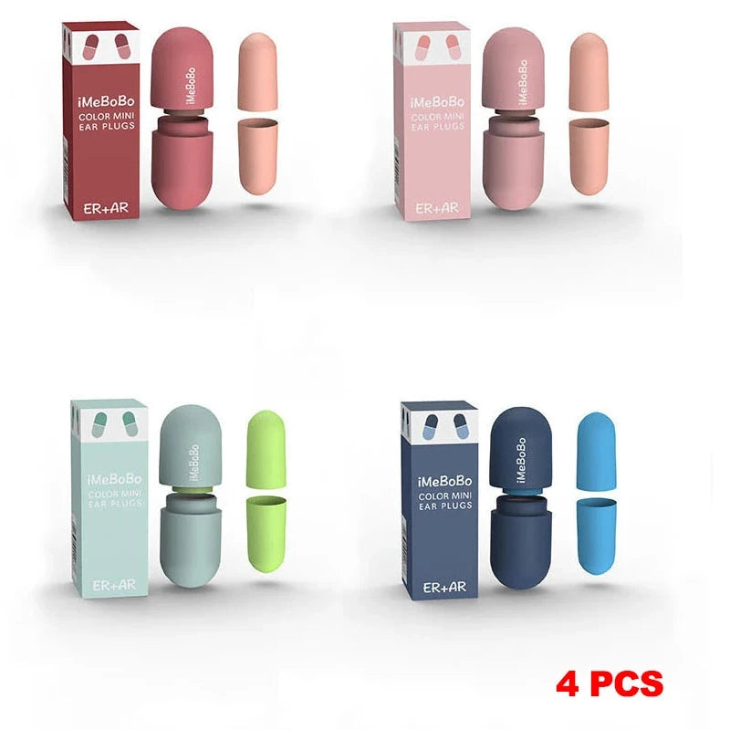 Bouchons d’oreilles anti-bruit pré-moulés – pack 4 pièces, coloris assortis, LSDLBoutique