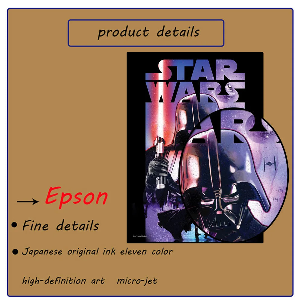 MINISO Poster Canvas Star Wars Dark Vador Et Yoda Sans Cadre Imprimé Sur Toile Premium Encres Résistantes À L Eau by LSDLBoutique.ch