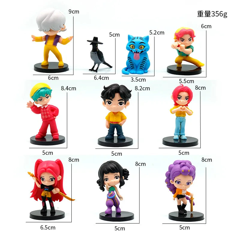 KPop chasseurs de démons dessin animé Figurine poupée jouets Mira Rumi Zoey Huntrix PVC modèle Statue Collection décoration cadeaux d'anniversaire by LSDLBoutique.ch