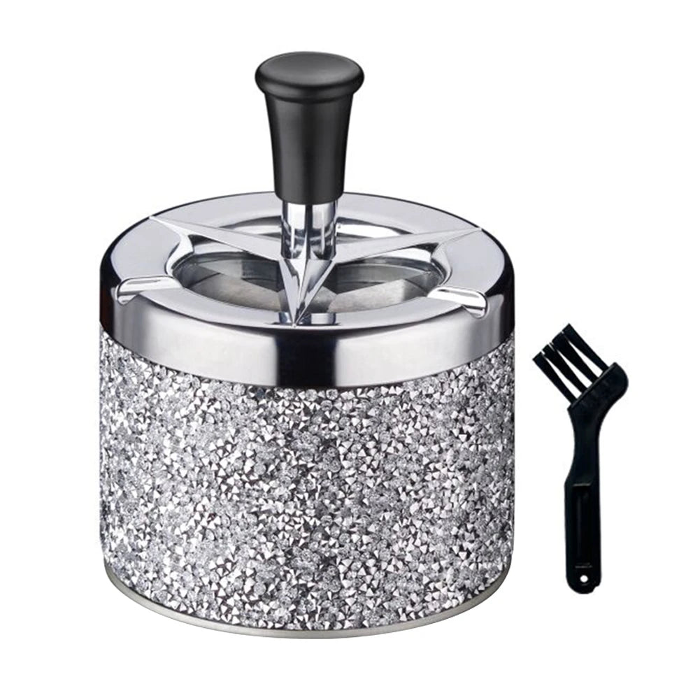 Auto-Aschenbecher mit Druckknopf, drehbarem Deckel und Selbstreinigungsfunktion