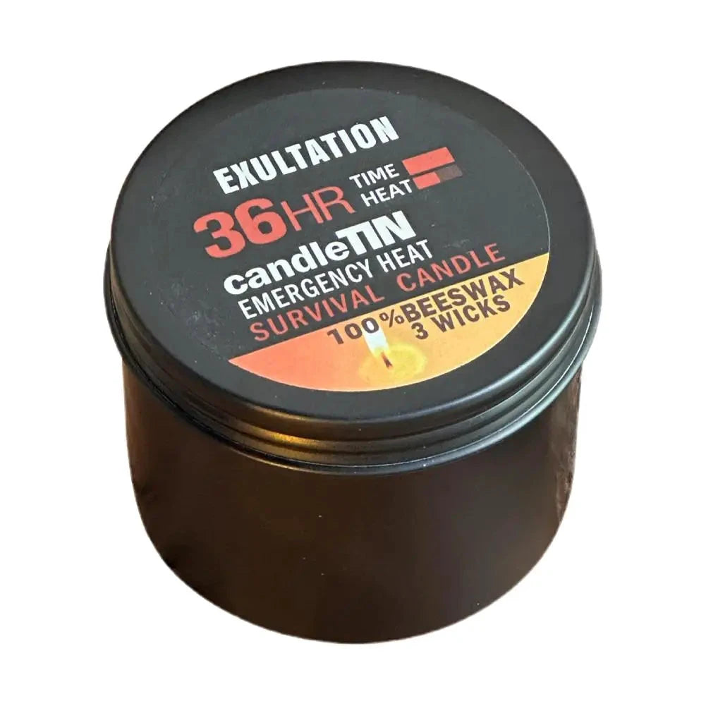 Bougie Urgence Cire Abeille Trois Mèches Arôme Pêche 36 Heures