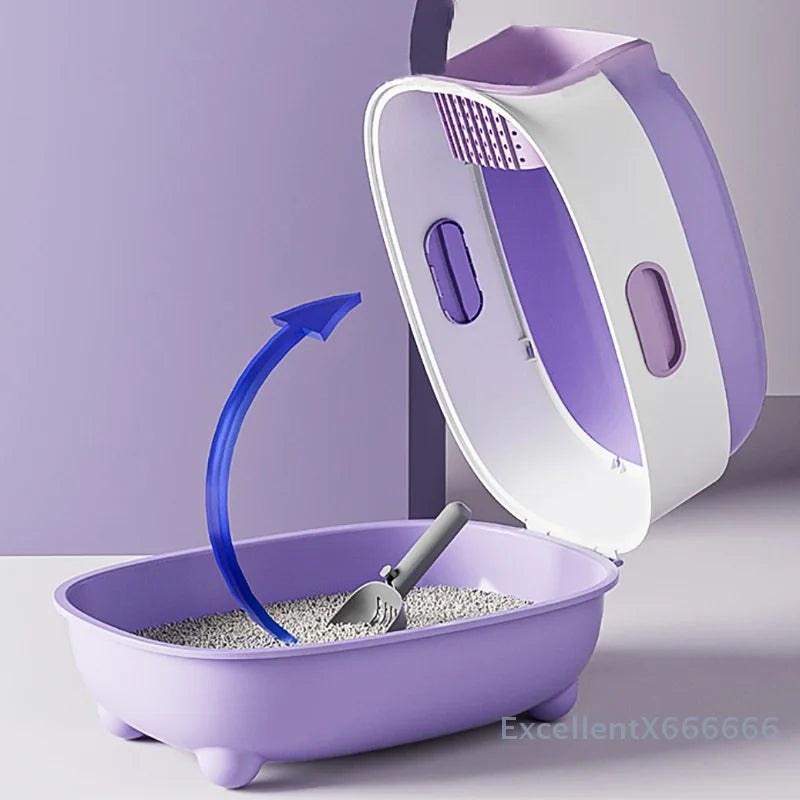 Odor Isolation, Dual-purpose, Foldable Design, Can Accommodate Cats Weighing Less T ,Closed Cat Litter Box, Splash Proof