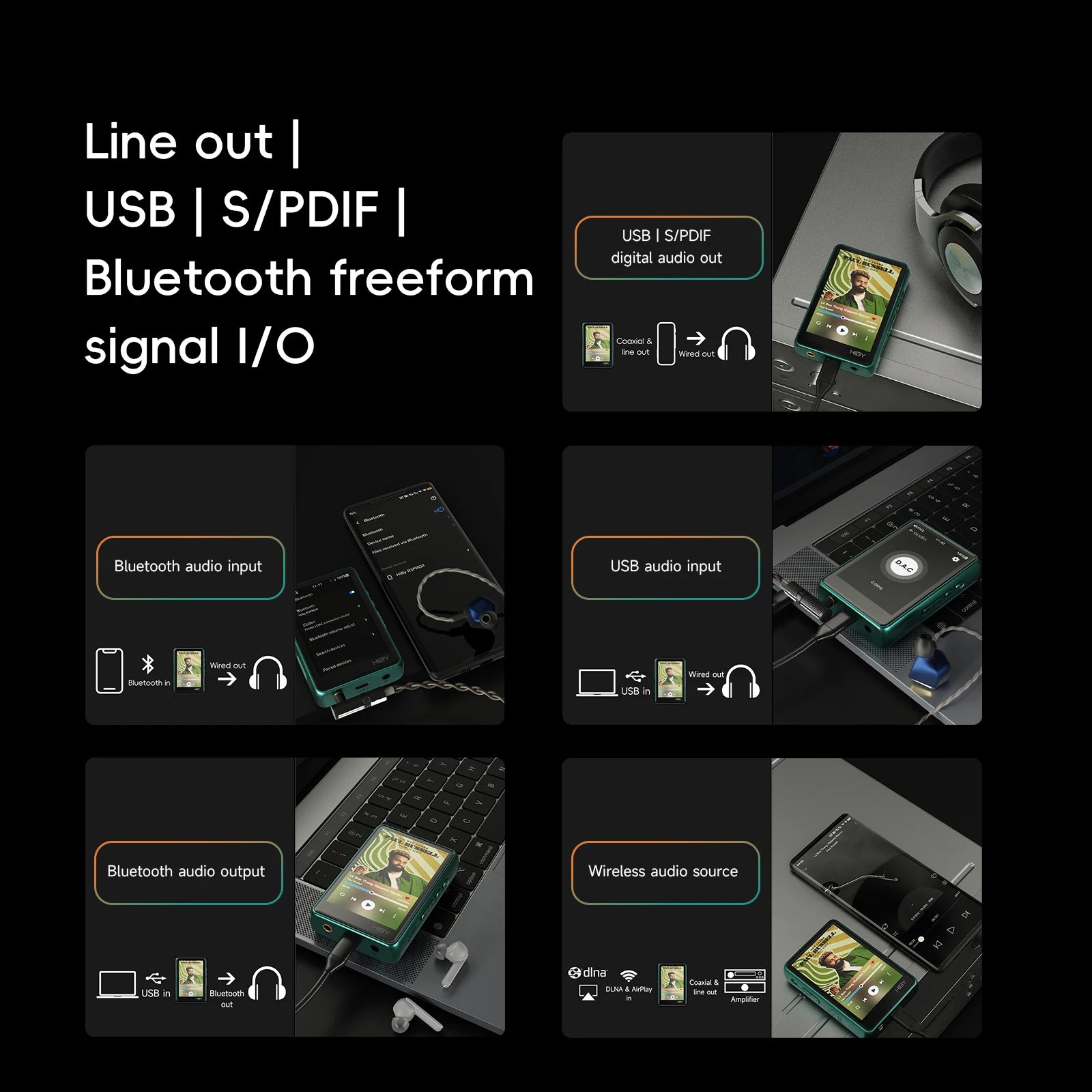 HiBy Lecteur HiFi Portable Double CS43198 DAC 4000mAh