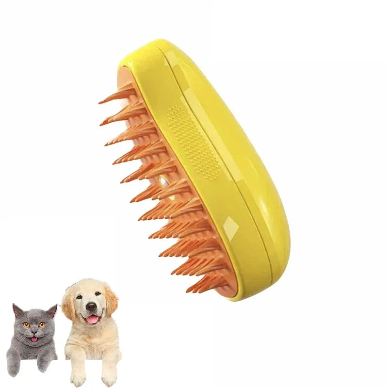 Brosse Vapeur Rechargeable 3-En-1 Pour Chats Et Chiens Anti-Mue Massage Démêlage Efficace by LSDLBoutique.ch