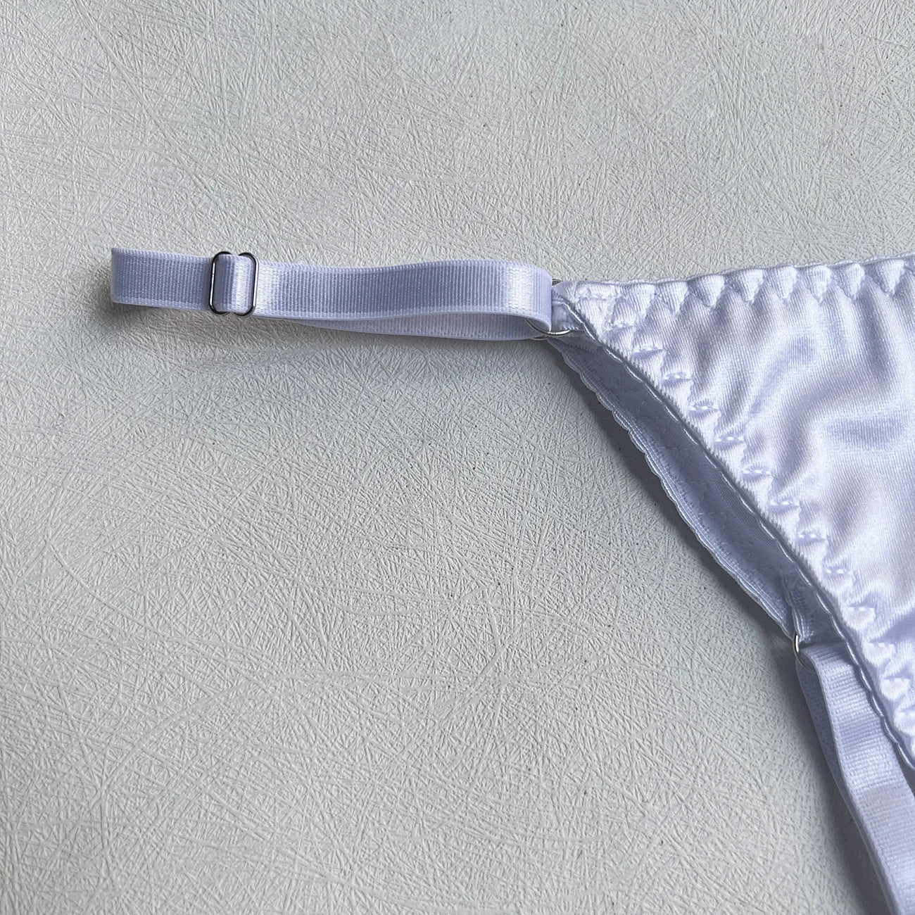 Ellolace Dessous-Set, feiner Satin und Spitze, Rot, 5-teilig