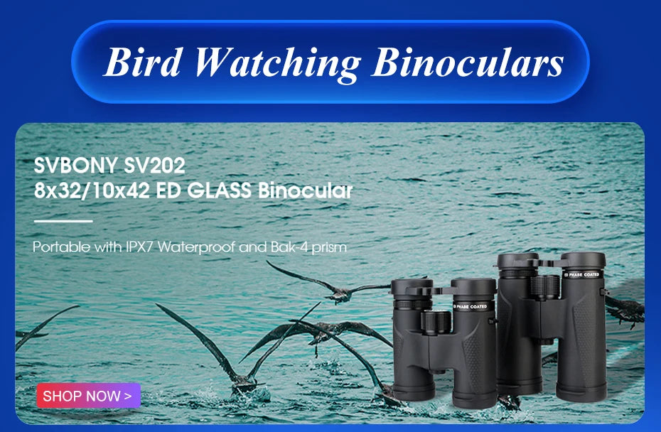 SVBONY SV47 8x42 BAK4 FMC HD IPX7 Waterproof Binoculars