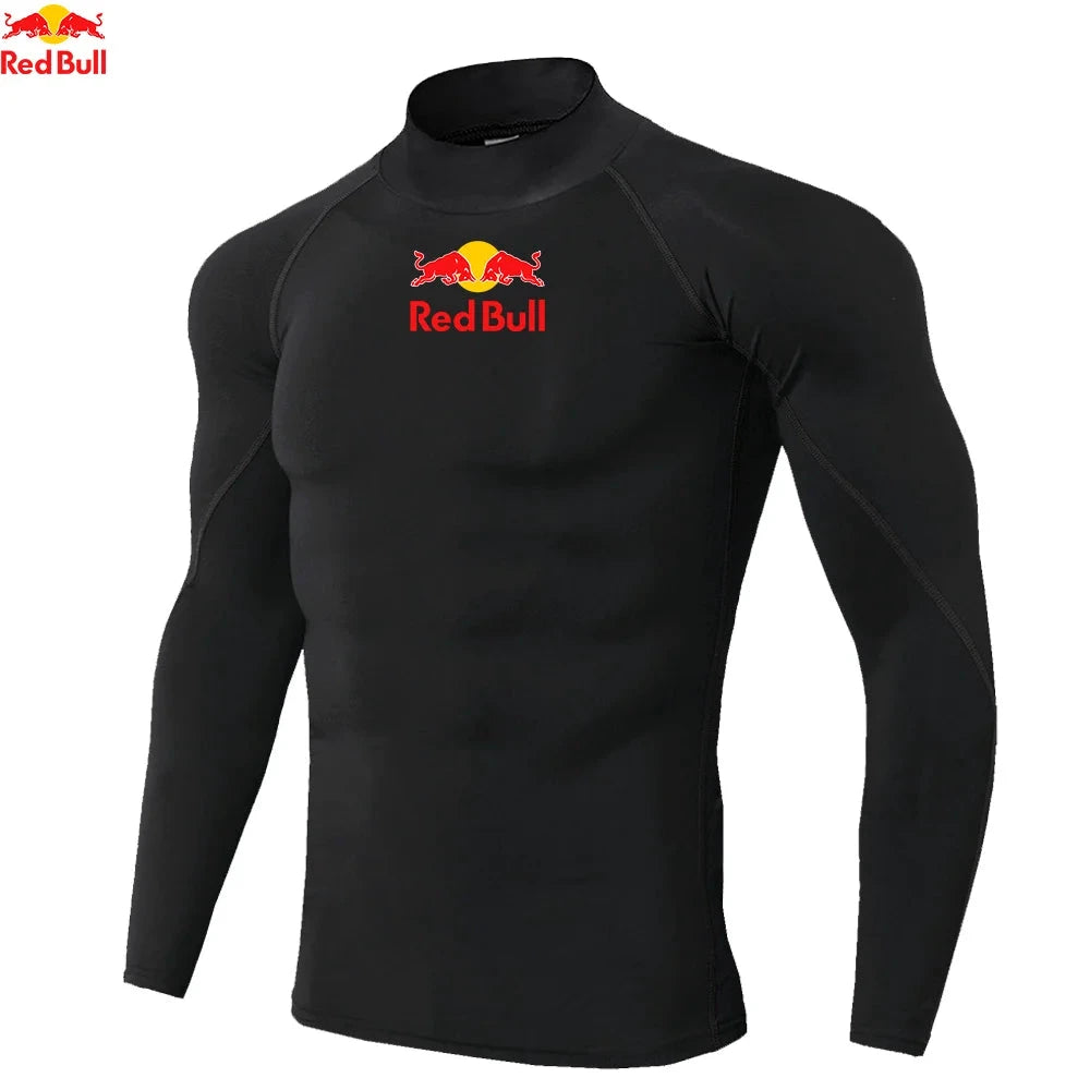 Red Bull Maillot Compression Manches Longues Blanc Séchage