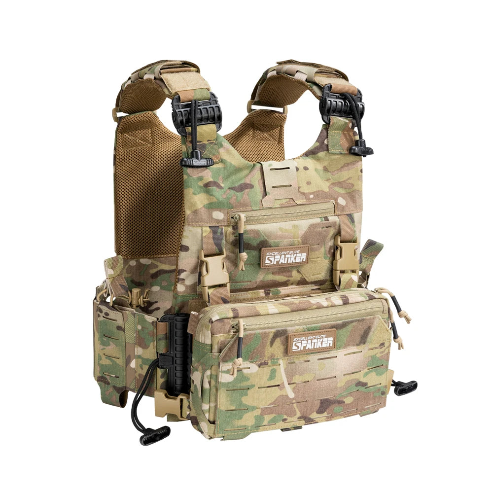 Spanker Tactical Chest Pouch Camouflage Nylon Cordura MOLLE