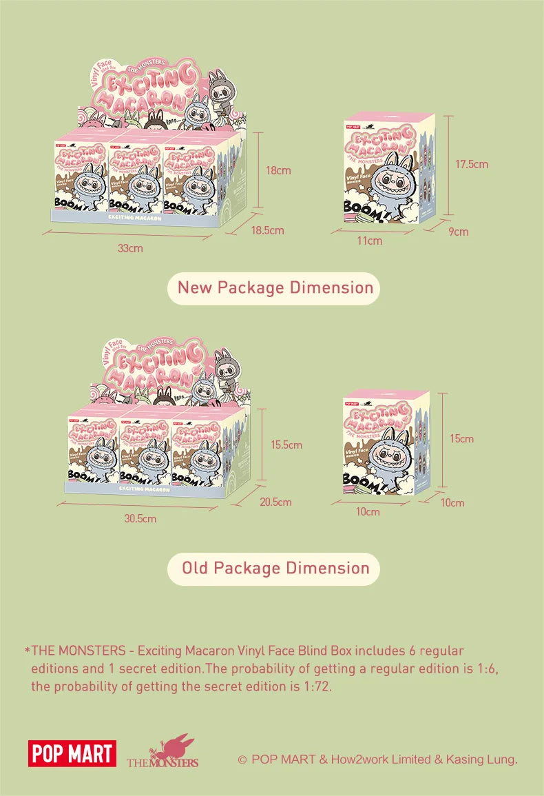 POP MART The Monsters Labubu Macaron Brown Vinyl Figure