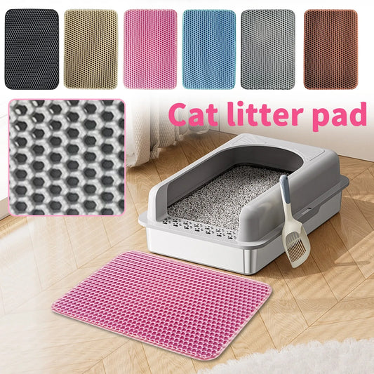 Tapis de litière pour chat – Antidérapant, double couche, EVA, anti-projections