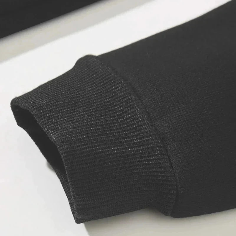 Oversized zip-up cotton hoodie with fleece lining