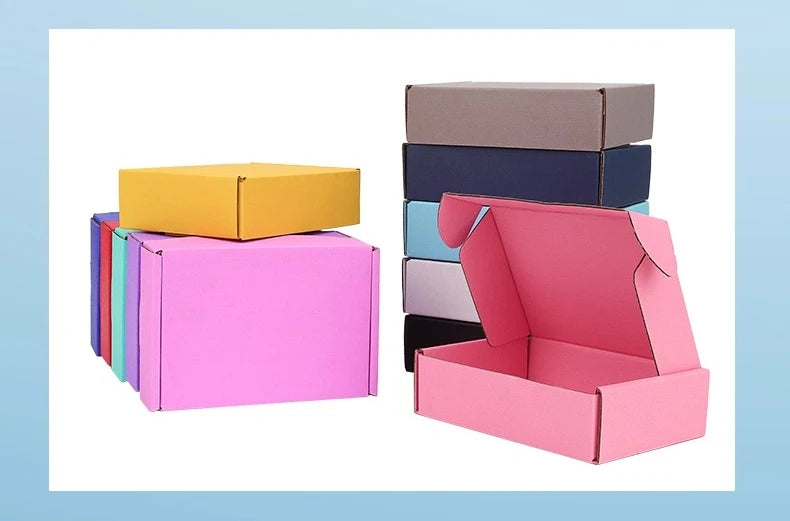 Thick Folding Box, Triple Layer Cardboard, Pack of 10 Colors