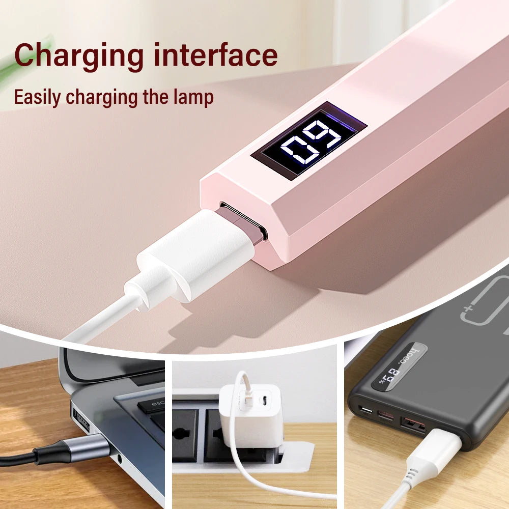 YIKOOLIN pratique lampe sèche-ongles à main UV/LED durcissement des ongles tout le vernis Gel outil d'art des ongles lampe à ongles rechargeable by LSDLBoutique.ch