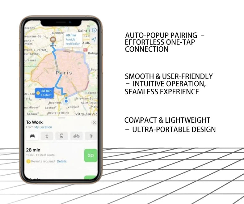 Peocke Mini Étiquette GPS Tracker Circulaire Compacte
