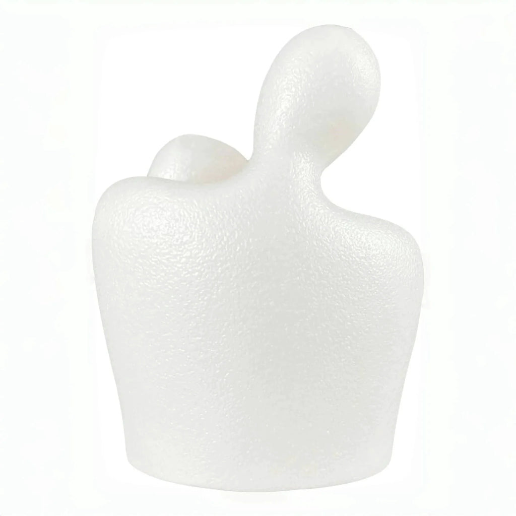 Figurine Cœur Plaqué Or en Céramique Noir et Blanc