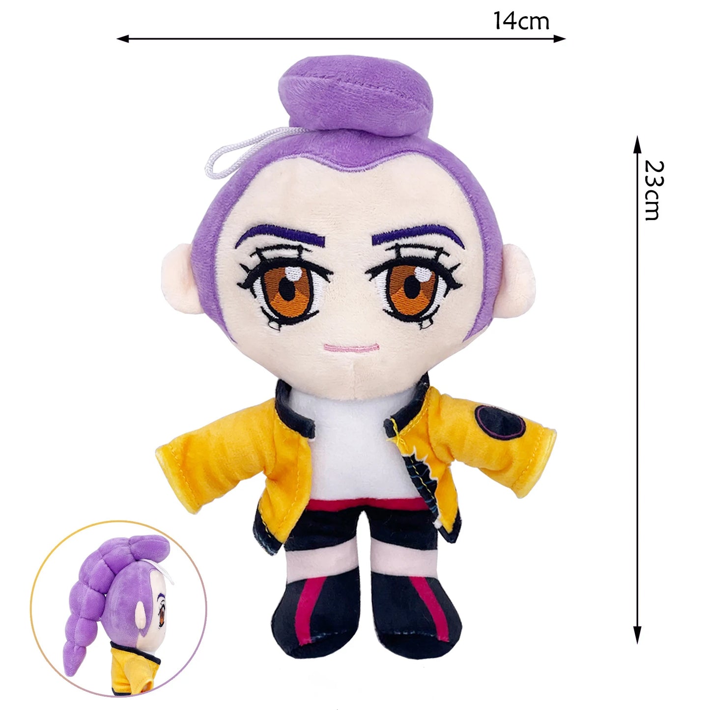 Nouveau Anime Kpop démons chasseurs en peluche mignon violet tigre noir chapeau pie monstre chasse fille groupe en peluche pour les Fans cadeaux by LSDLBoutique.ch