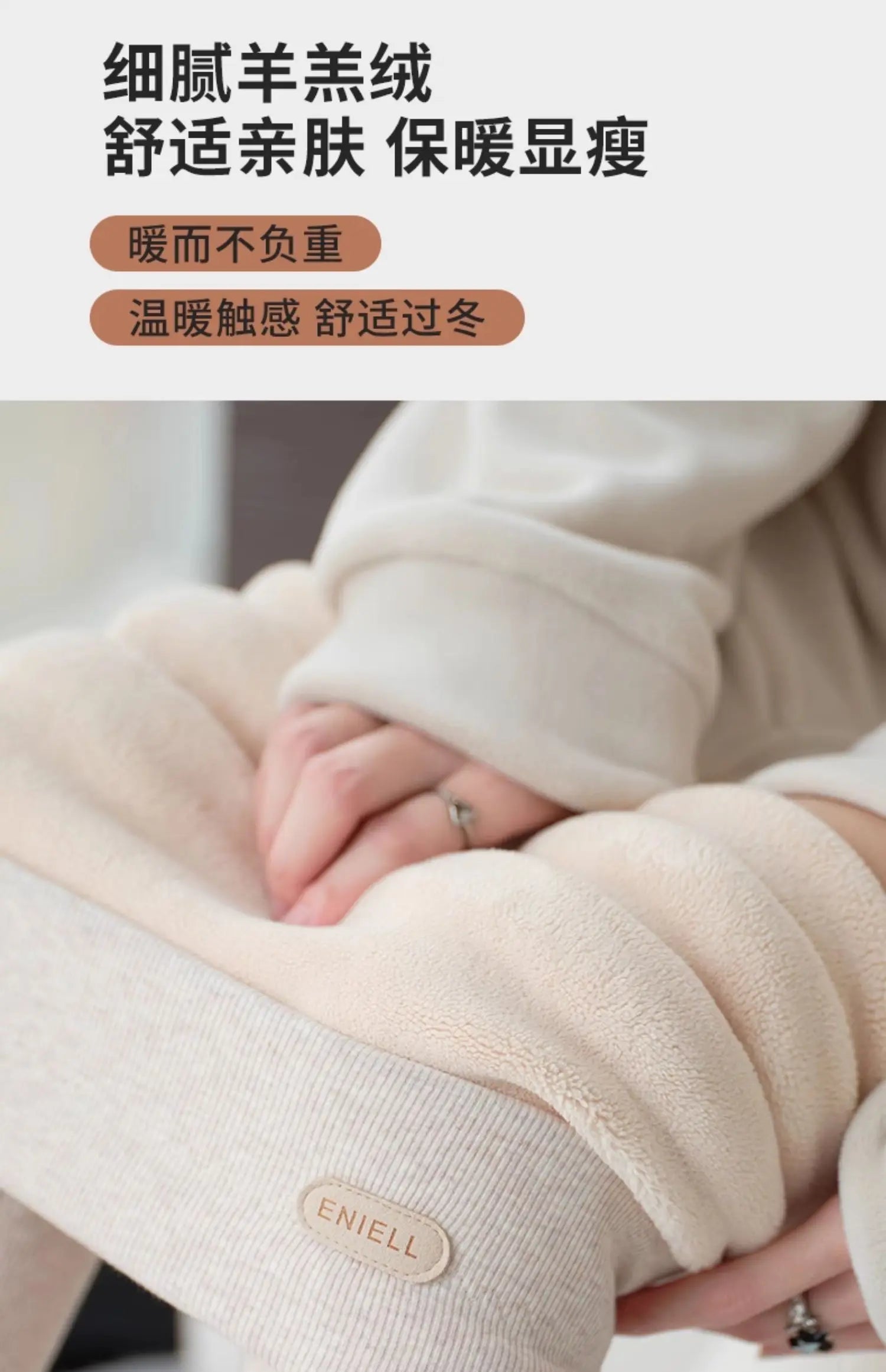 Leggings Femme Coton Spandex Polaire Gris Taille Haute