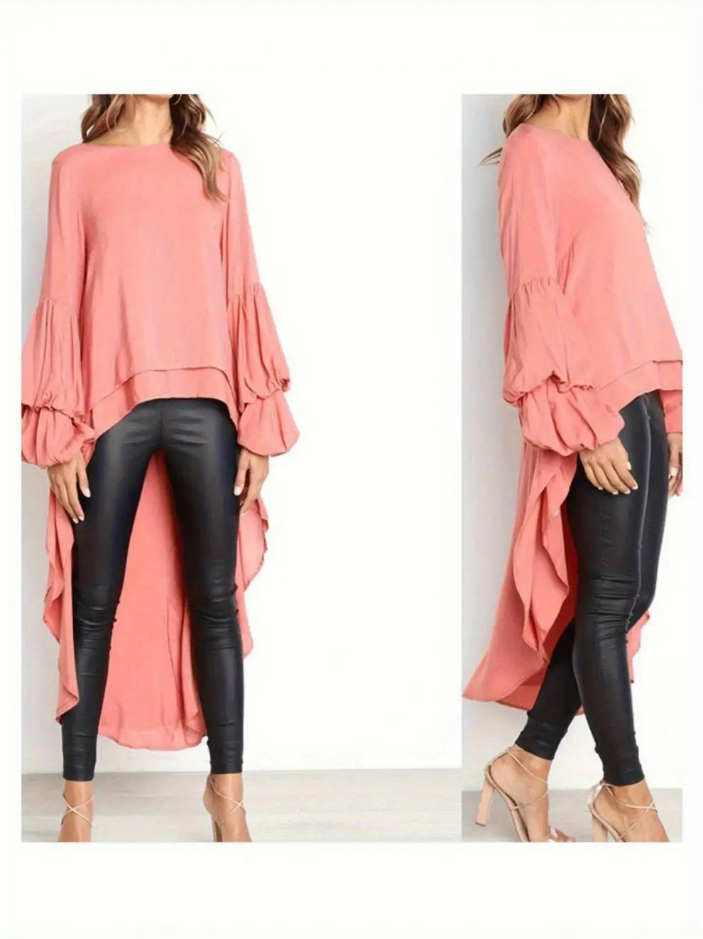 Chemise Mousseline De Soie Lurex Ourlet Asymétrique