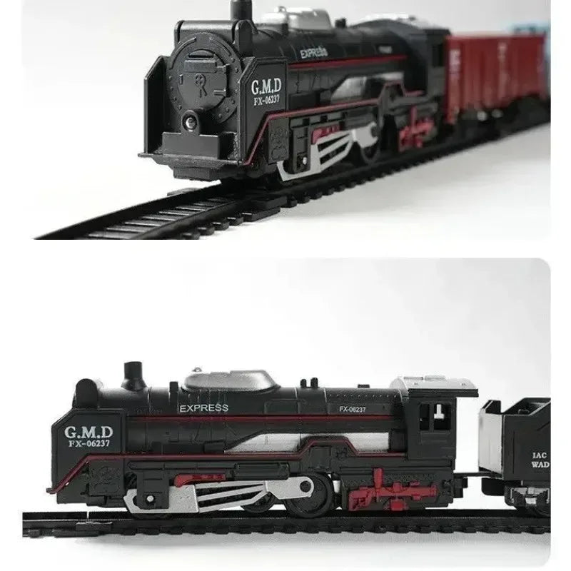 Ensemble de Train électrique avec lumières, modèle de Train de Locomotive avec entraîneur de passagers/voiture de chargement et pistes, cadeaux d'anniversaire et de noël pour enfants by LSDLBoutique.ch