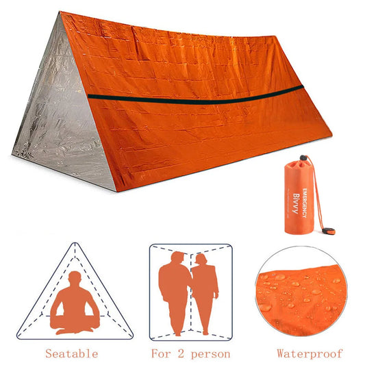 Kit Tente De Survie 2 Personnes Imperméable Bivy Mylar