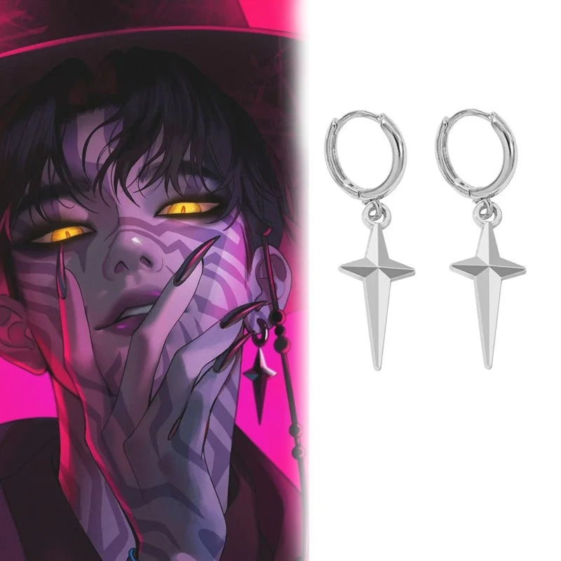 Silberne Metallkette mit Dämonenherz, Anime- und K-Pop-Idole