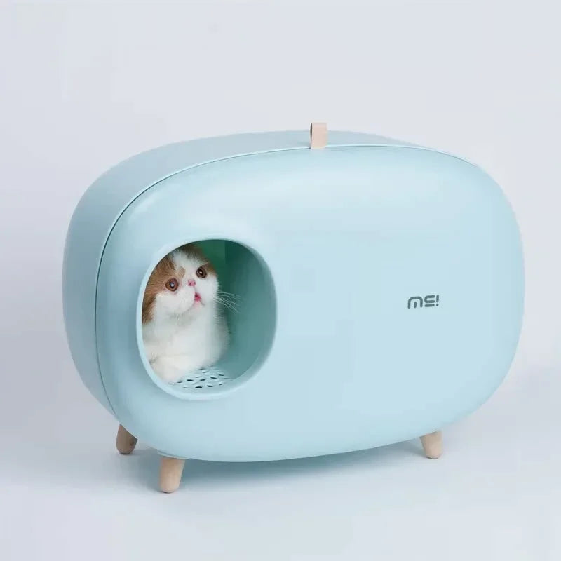 Makesure Cat Litter Box Fully Enclosed Cat Toilet Pet Supplies High-value Cat Toilet Automatic Self-cleaning Litter Box