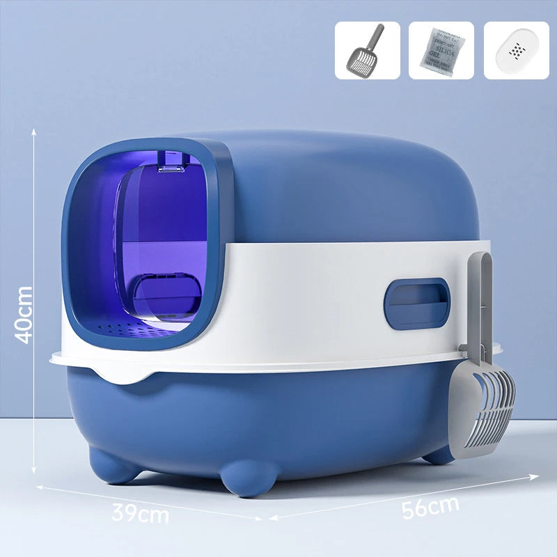 Odor Isolation, Dual-purpose, Foldable Design, Can Accommodate Cats Weighing Less T ,Closed Cat Litter Box, Splash Proof
