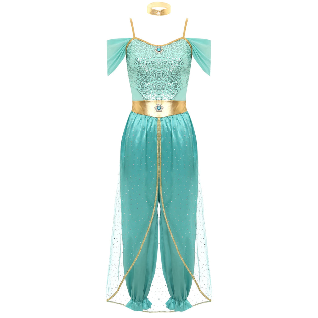 Oriental Princess Costume — Embroidered Outfit for Festivals and Themed Parties