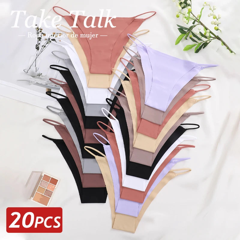 Take Talk Culotte Sans Couture Ultra Fine Respirante Lot de 20