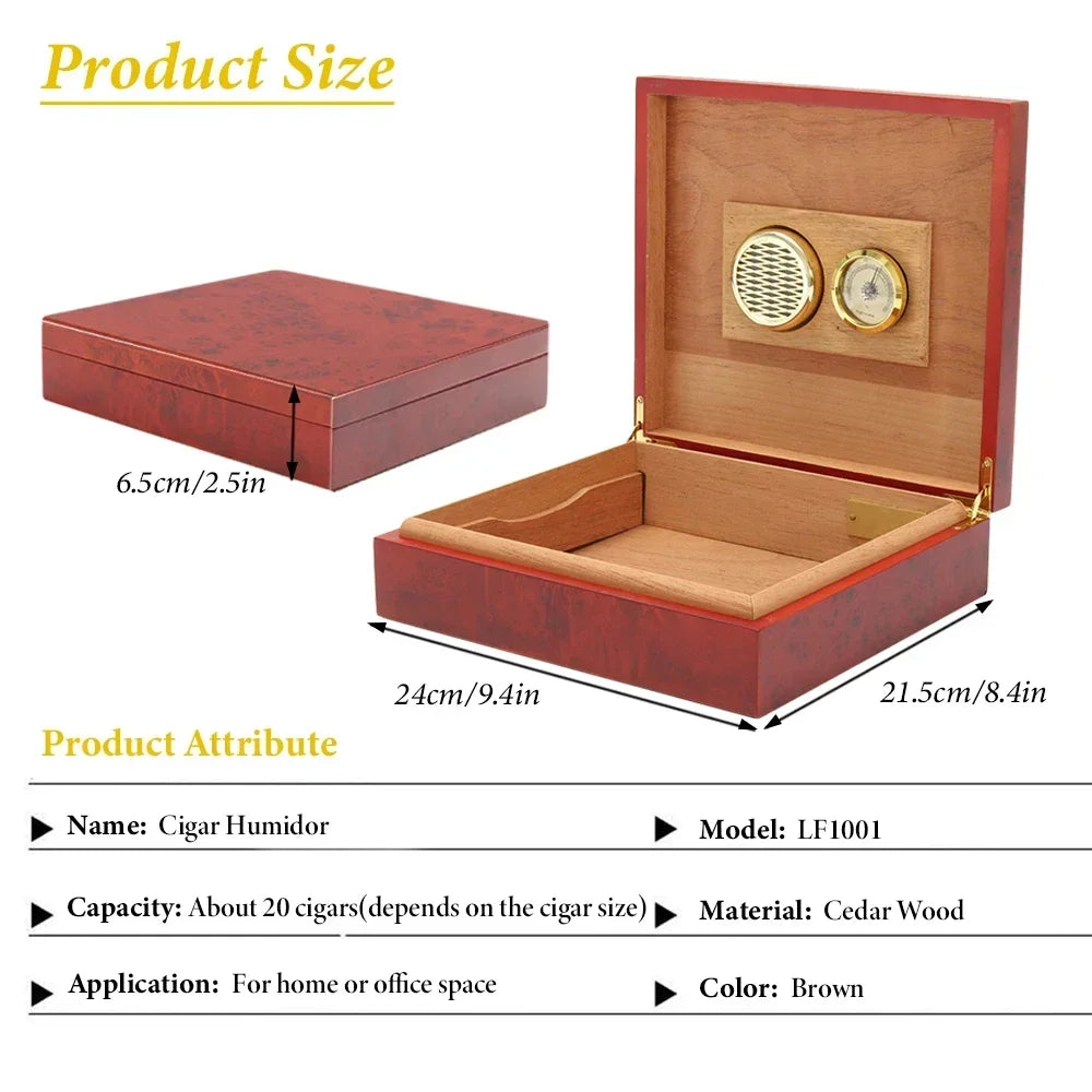 Premium wooden humidor, moisturized humidor, gift for your own use