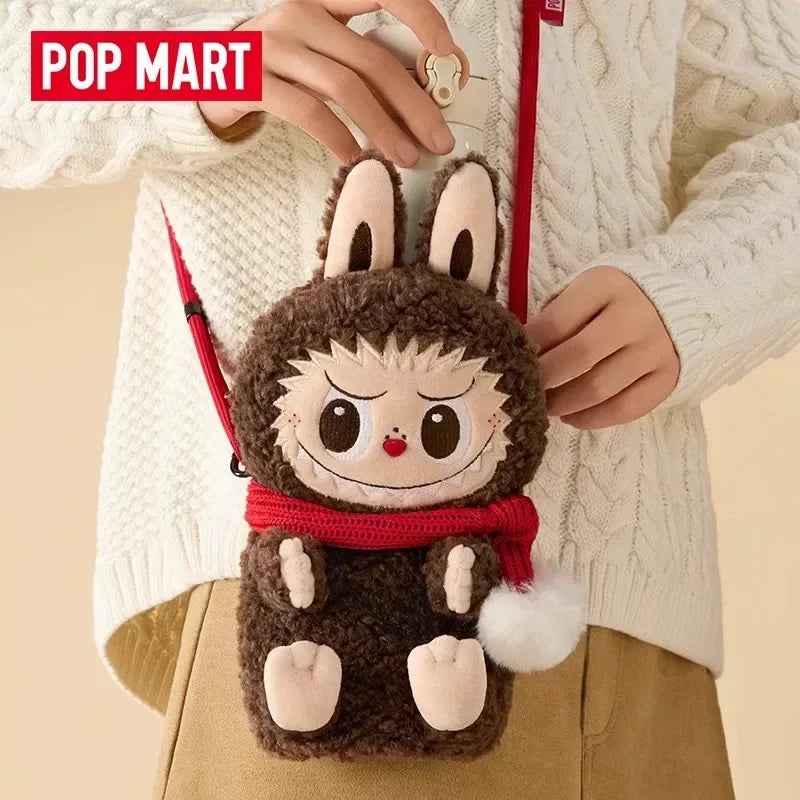 POP MART – figurine de dessin animé LABUBU The Monsters, série classique, poupée en peluche, sac à bandoulière, boîte aveugle, Collection d'ornements, cadeaux de noël