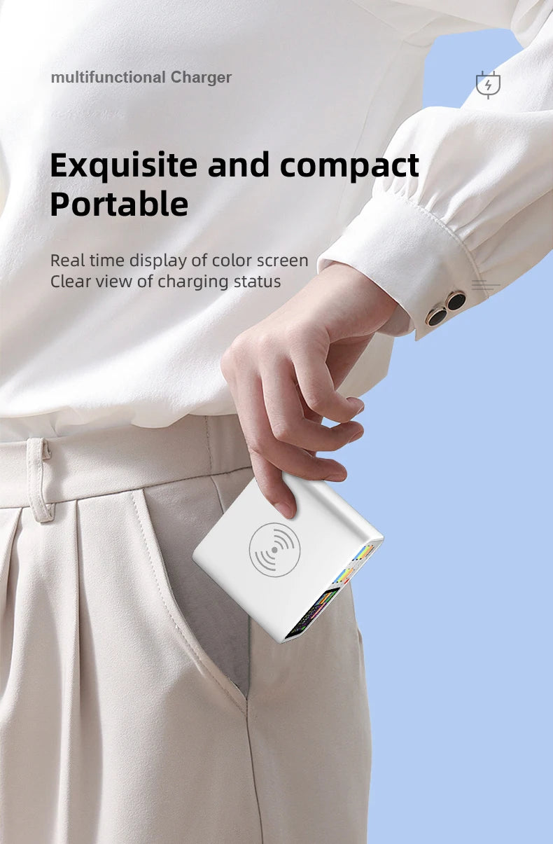 Tensa Station De Charge USB Sans Fil 8 Ports Qi PD